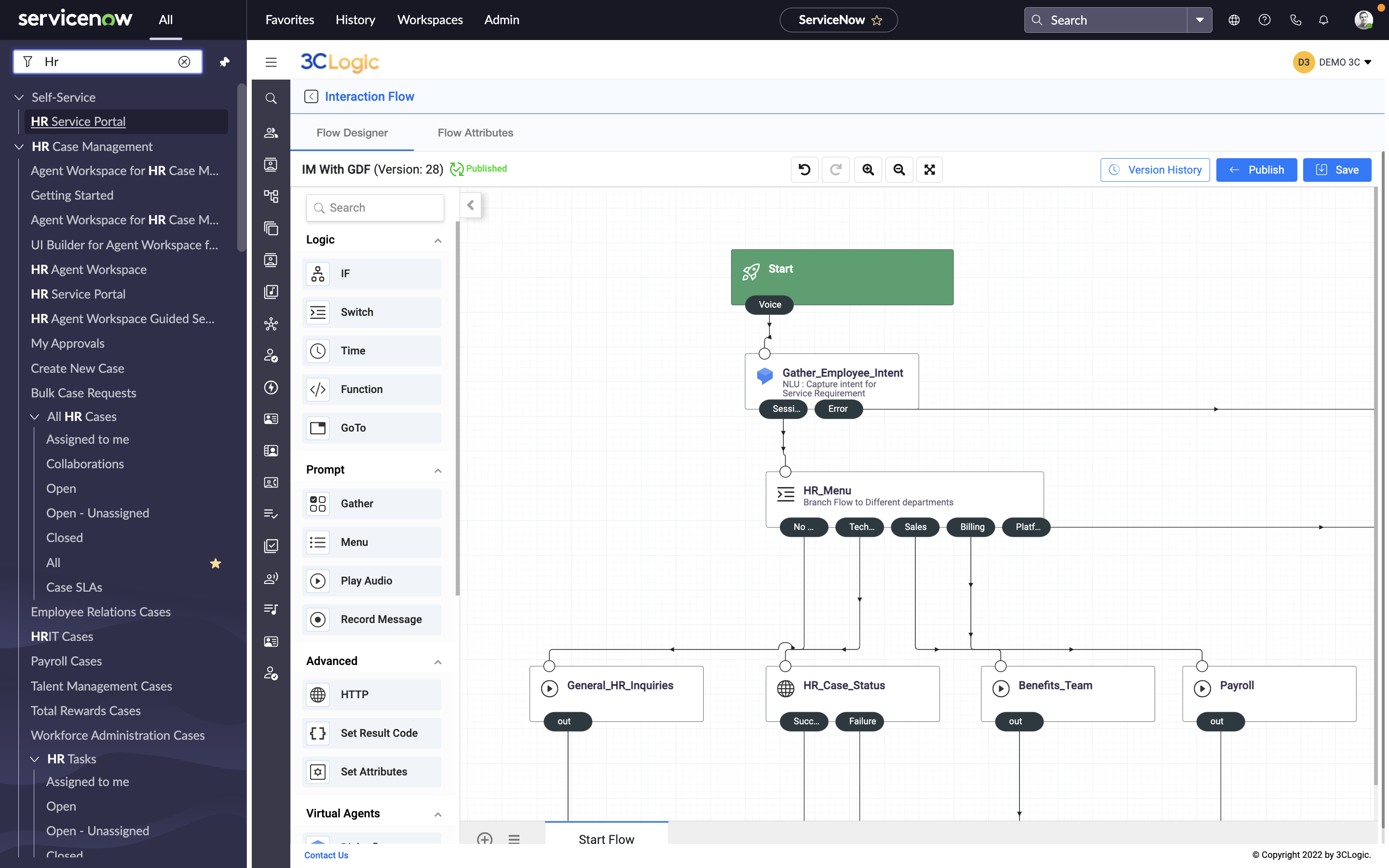 Cloud Contact Center Integration for ServiceNow ITSM | 3CLogic