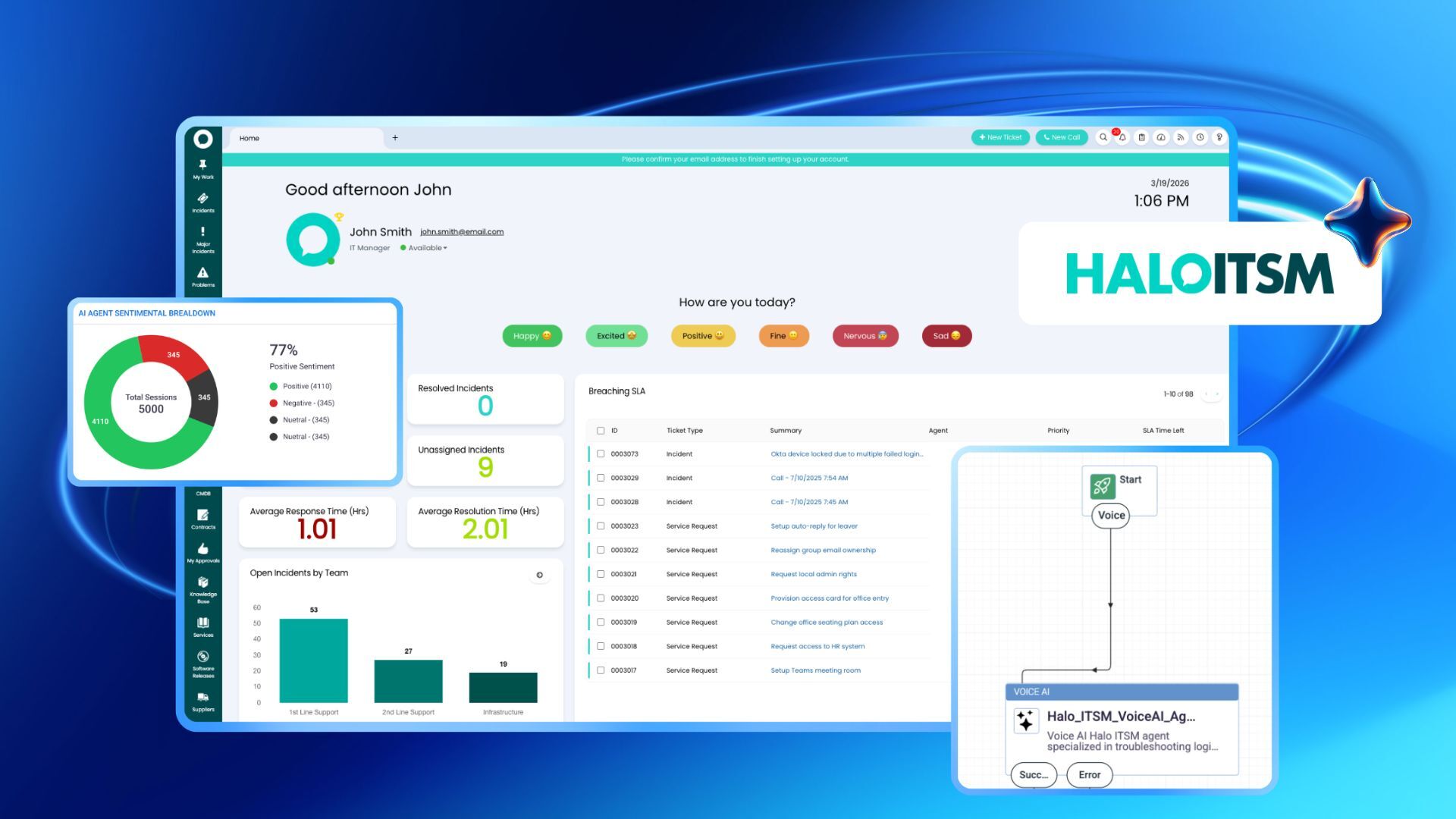 How 3CLogic Voice AI Transforms Halo ESM Workflows