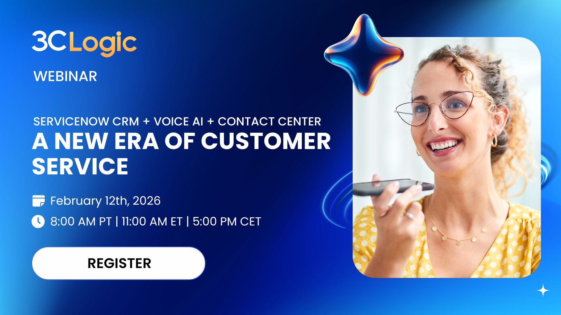 Webinar: ServiceNow CRM + Voice AI + Contact Center: A New Era of Customer Service