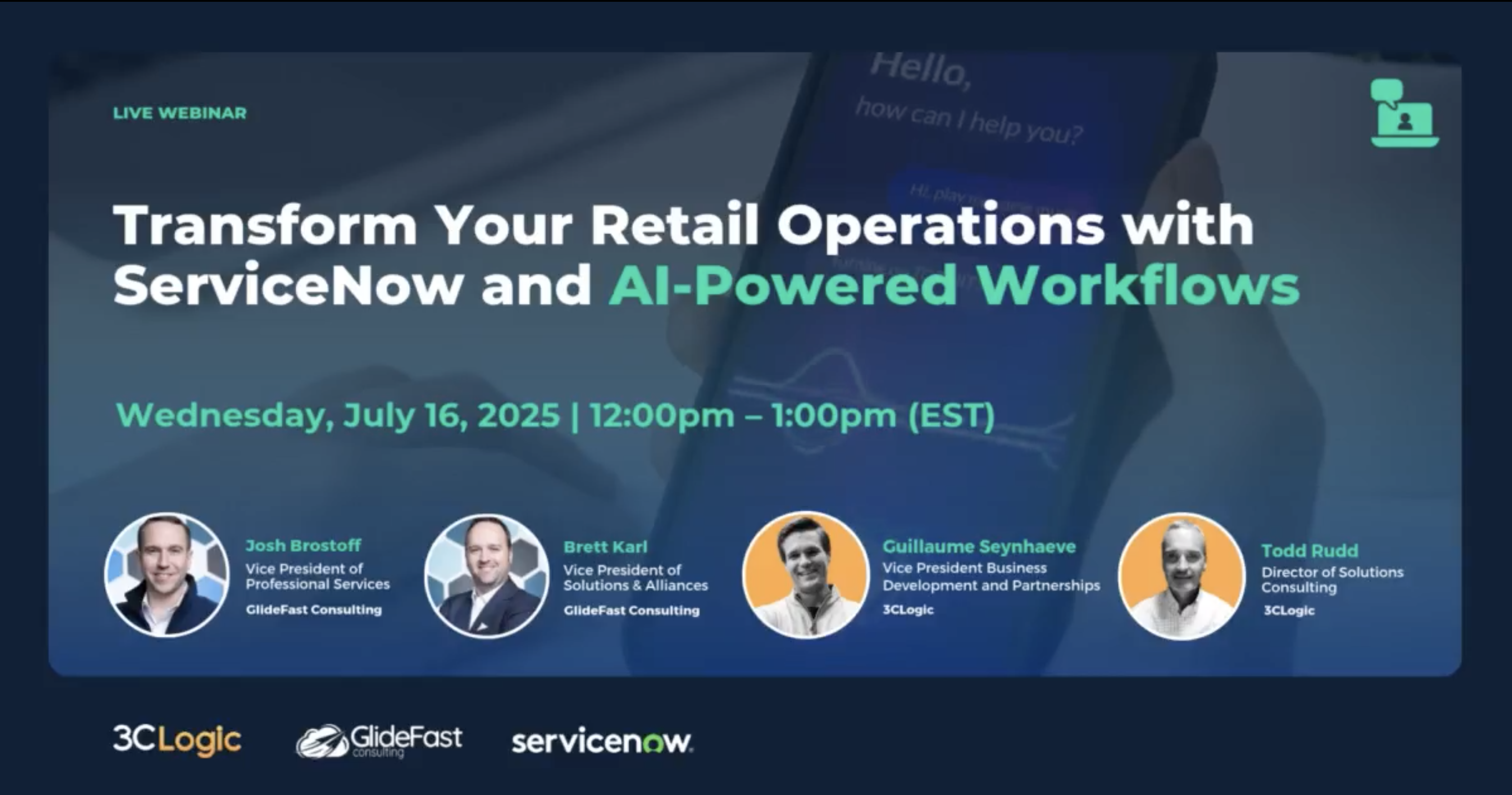 Webinar: Transform your Retail Operations with ServiceNow and AI-Powered Workflows