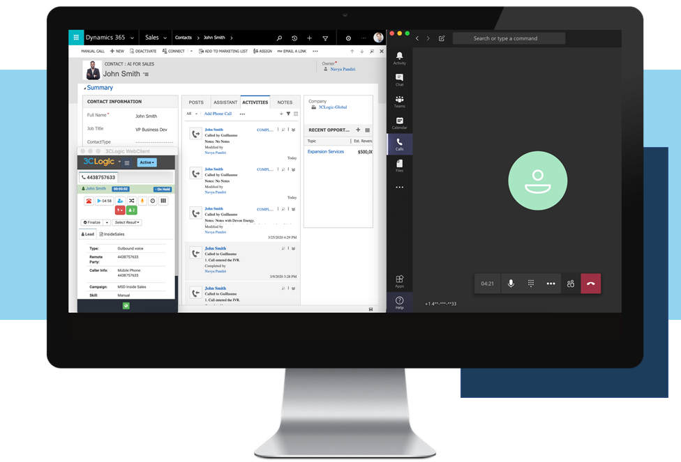 3CLogic and Microsoft Teams integration with CRM